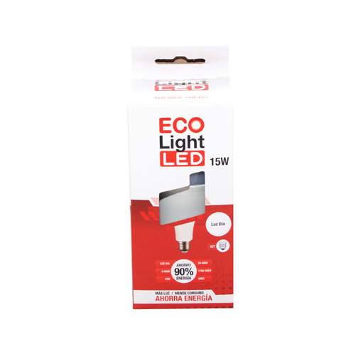 LED BULB 15W YT-A70-1 ECOLIGHT 6400K CAJA