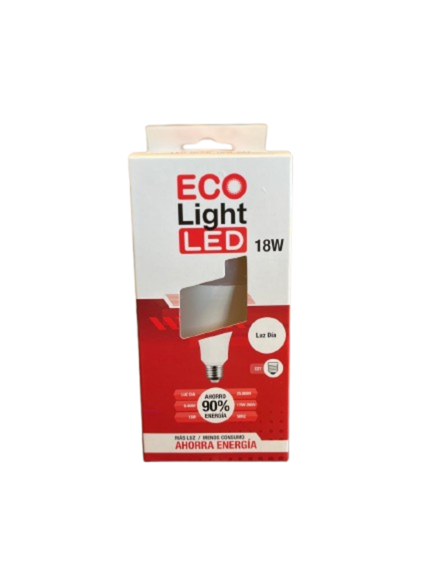 LED BULB 18W YT-A80-1 ECOLIGHT 6400K CAJA
