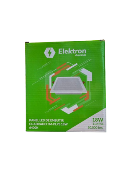 PANEL LED ELEKTRON EMBUTIR 18W CUADRADO TM-PLPS SMD 6400K