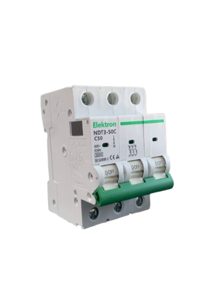 INTERRUPTOR TERMOMAGNÉTICO ACCESORIABLE ELEKTRON 50A 6KA 3P