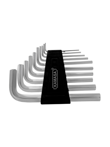 LLAVE ALLEN KAMASA CROMADO 10PCS KM1114