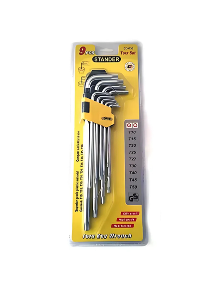 LLAVE TORX STANDER LARGO 9PCS SD036