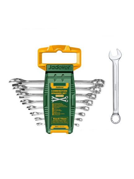 JUEGO DE LLAVES COMBINADAS CrV 8pzs. 6-19mm JADEVER ESTUCHE