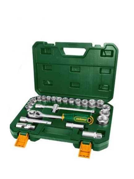 JUEGO DE LLAVE TUBO HEXAGONALES CrV 1/2"25pzs JADEVER MALETA