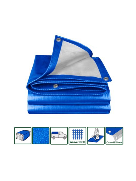 LONA / CARPA AZUL110gr. 4x6m CON OJALES - JADEVER BOLSA