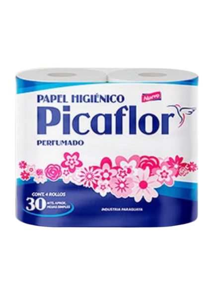 PAPEL HIGIENICO PICAFLOR PAQ DE 4 UN