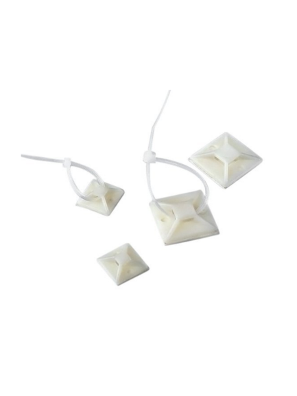 BASE AUTO ADHESIVA P/COLLARIN 25x25mm BLANCO - ARGO