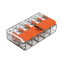 CONECTOR/EMPALME RAP. WAGO 221/415 - 0,5 A 4mm2 (5 CONEX)