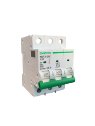 [1140] INTERRUPTOR TERMOMAGNÉTICO ACCESORIABLE ELEKTRON 20A 6KA 3P