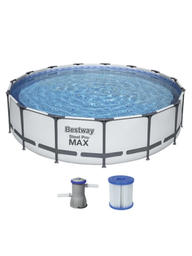 Piscina redonda con est. metalica 9.150Lt. Steel PRO MAX. Bestway - 56418